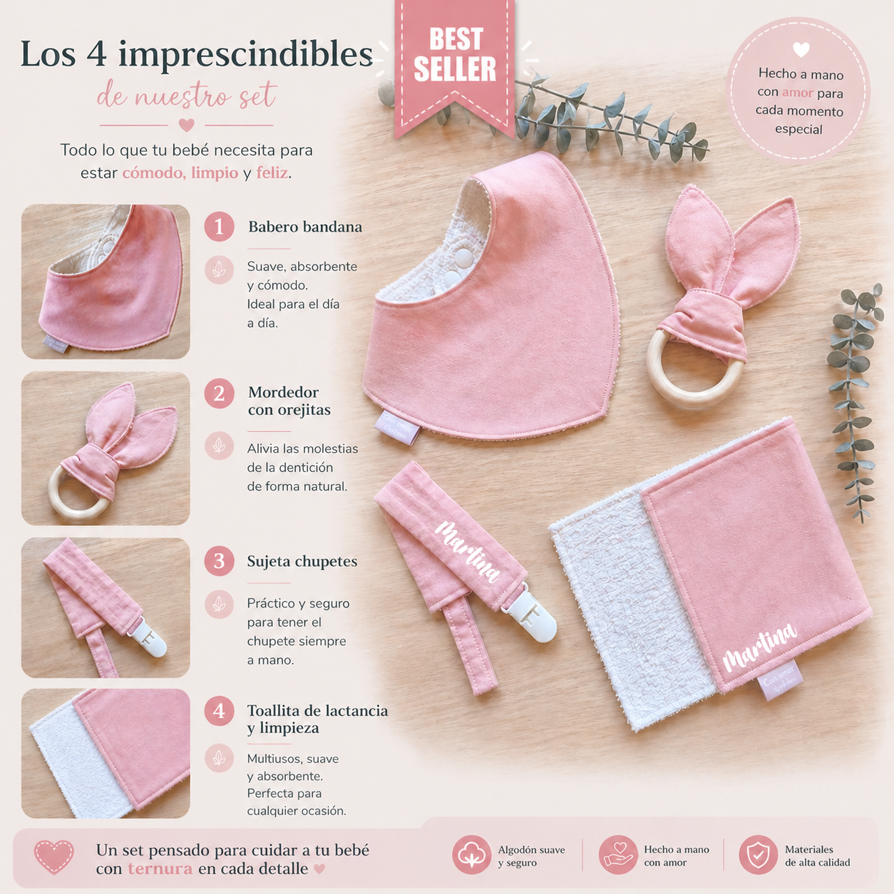 Pack bienvenida bebé rosa