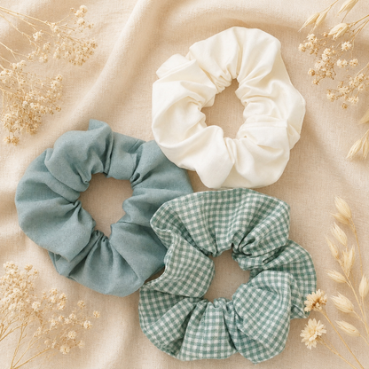 pack scrunchies verdes