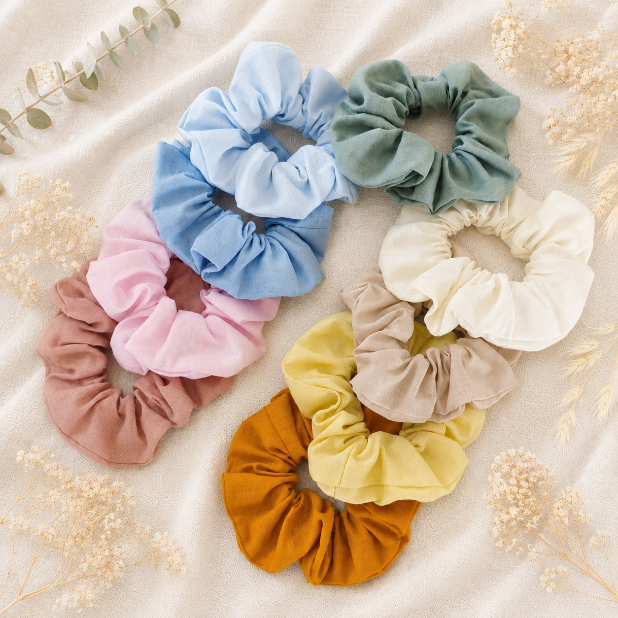 scrunchies lisos monocolor
